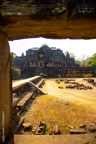 A beautiful view of Angkor Wat temple at Siem Reap, Cambodia.