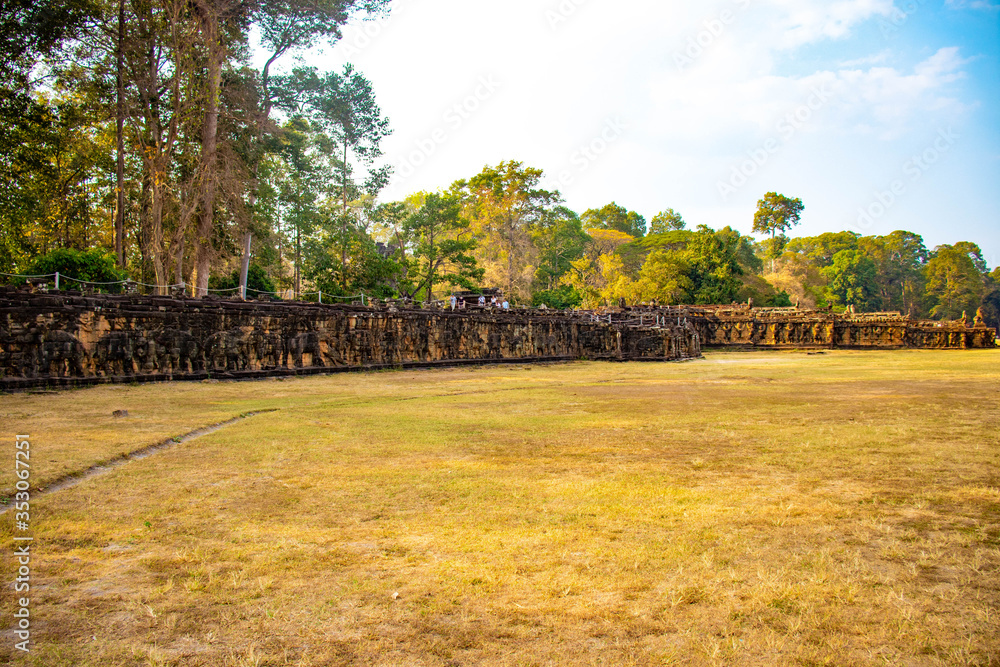 A beautiful view of Angkor Wat temple at Siem Reap, Cambodia. A beautiful view of Angkor Wat temple at Siem Reap, Cambodia.