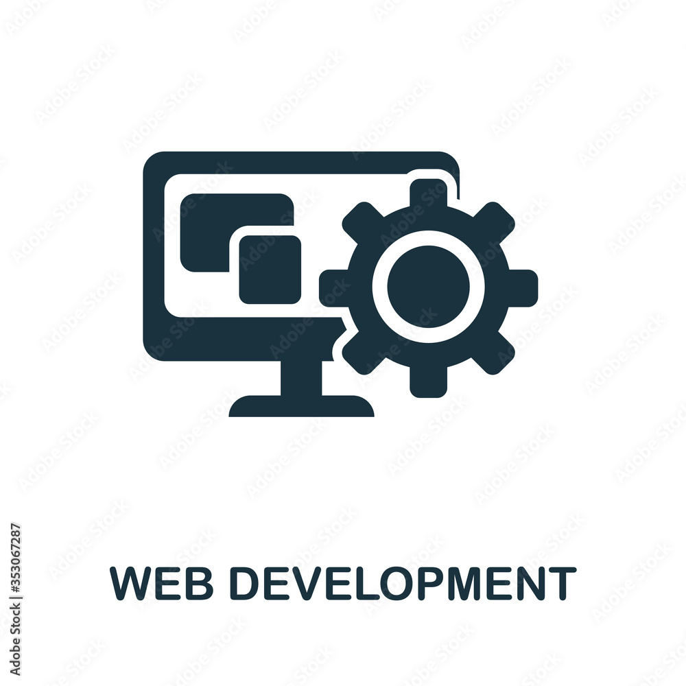 Web Development icon. Simple illustration from creative package collection. Creative Web Development icon for web design, templates, infographics and more Web Development icon. Simple illustration from creative package collection. Creative Web Development icon for web design, templates, infographics and more