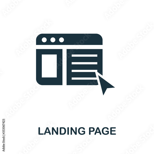 Landing Page icon. Simple illustration from creative package collection. Creative Landing Page icon for web design, templates, infographics and more