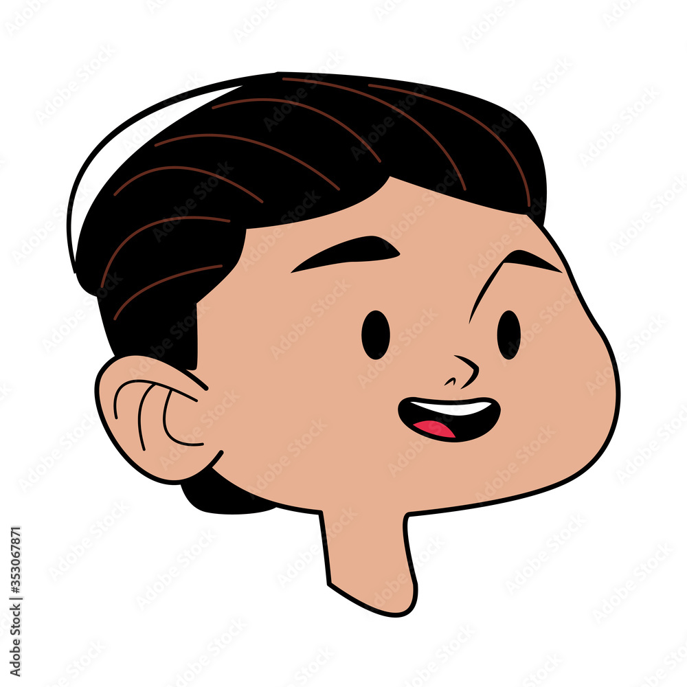 young man head avatar character young man head avatar character