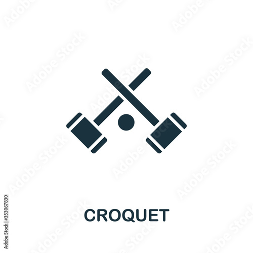 Croquet icon from australia collection. Simple line Croquet icon for templates, web design and infographics