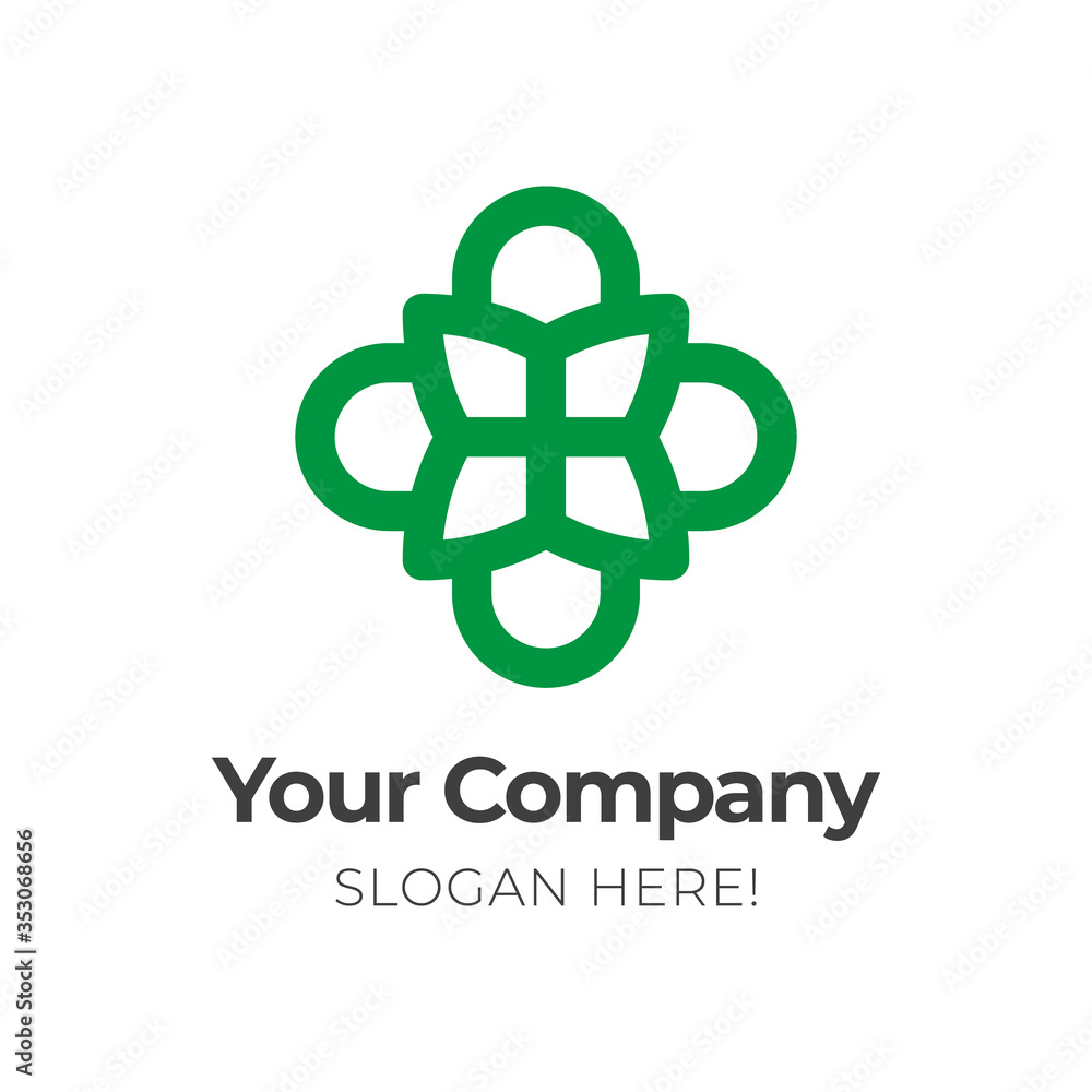 Green medical logo template. hospital logo design Green medical logo template. hospital logo design