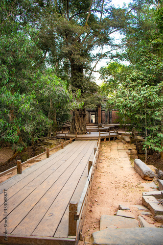 A beautiful view of Angkor Wat temple at Siem Reap, Cambodia.