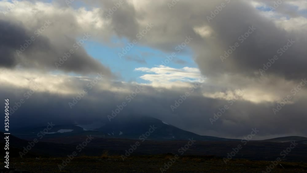 dramatic scenery mountain area storm clouds build up timelapse dramatic scenery mountain area storm clouds build up timelapse