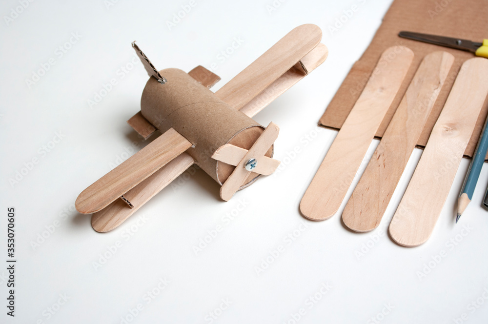 Aircraft hand made toy from paper, diy for kids, decoration for child room. Aircraft hand made toy from paper, diy for kids, decoration for child room.