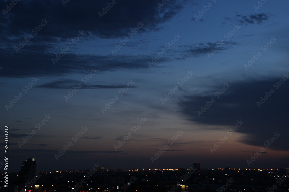 dark cloud almost night evening time dark cloud almost night evening time