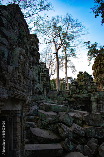 A beautiful view of Ta Phrom Temple at Siem Reap, Cambodia. © joseduardo