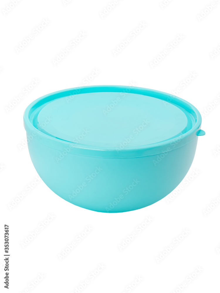 blue bowl with lid for salad, vegetables or fruit for kitchen blue bowl with lid for salad, vegetables or fruit for kitchen
