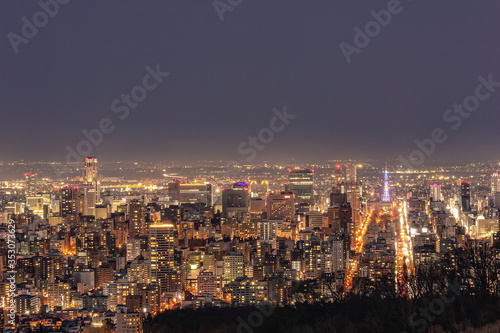 大倉山から見る札幌市夜景