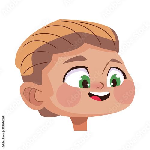 Wallpaper Mural young man head avatar character Torontodigital.ca