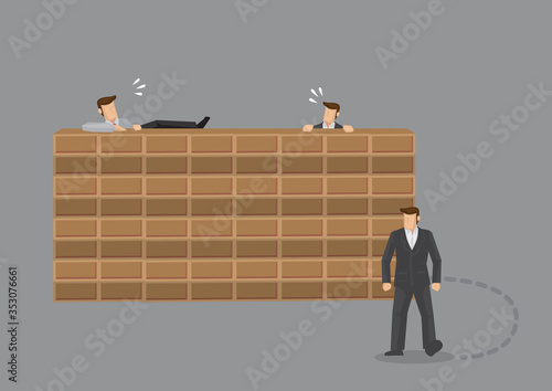 Doing Things the Hard Way Versus Taking Easy Route Cartoon Vector Illustration