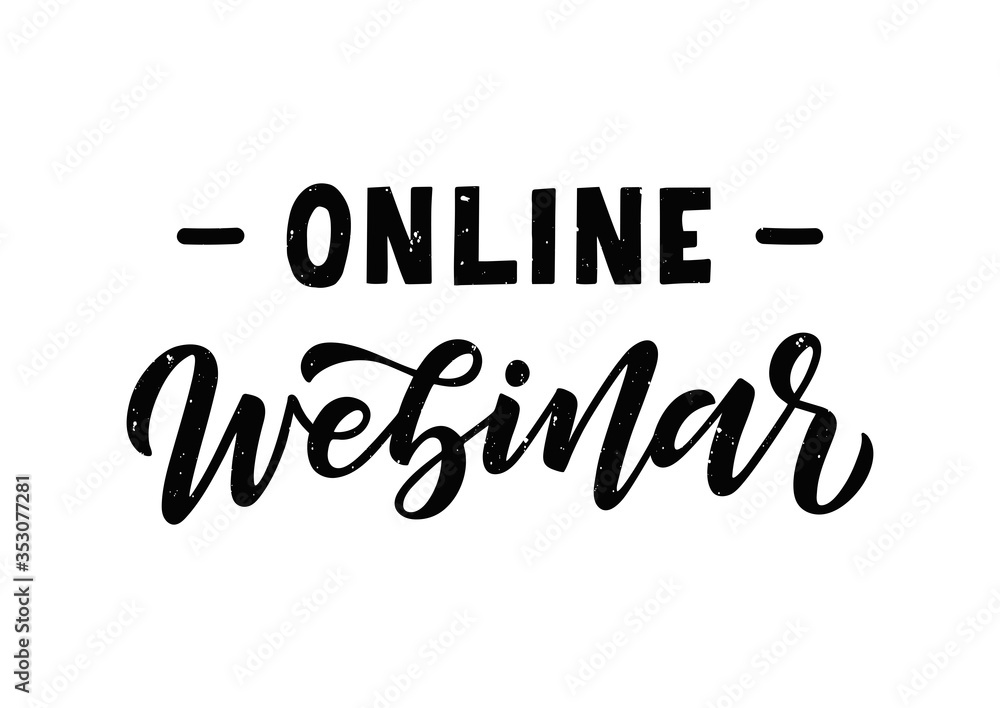 Online webinar hand drawn lettering