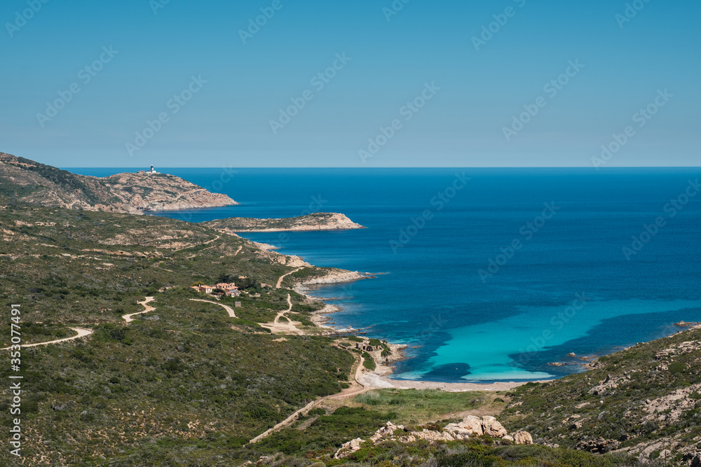 Turquoise Mediterranean at Revellata near Calvi in Corsica