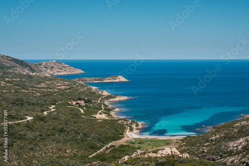 Fototapeta Naklejka Na Ścianę i Meble -  Turquoise Mediterranean at Revellata near Calvi in Corsica