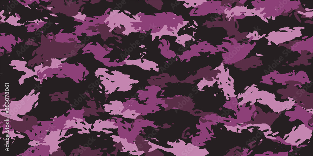 Camouflage　background. Seamless pattern.Vector. 迷彩パターン	
