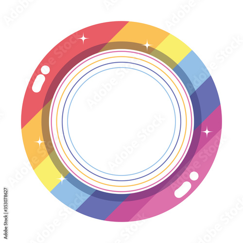 Isolated lgtbi seal stamp vector design