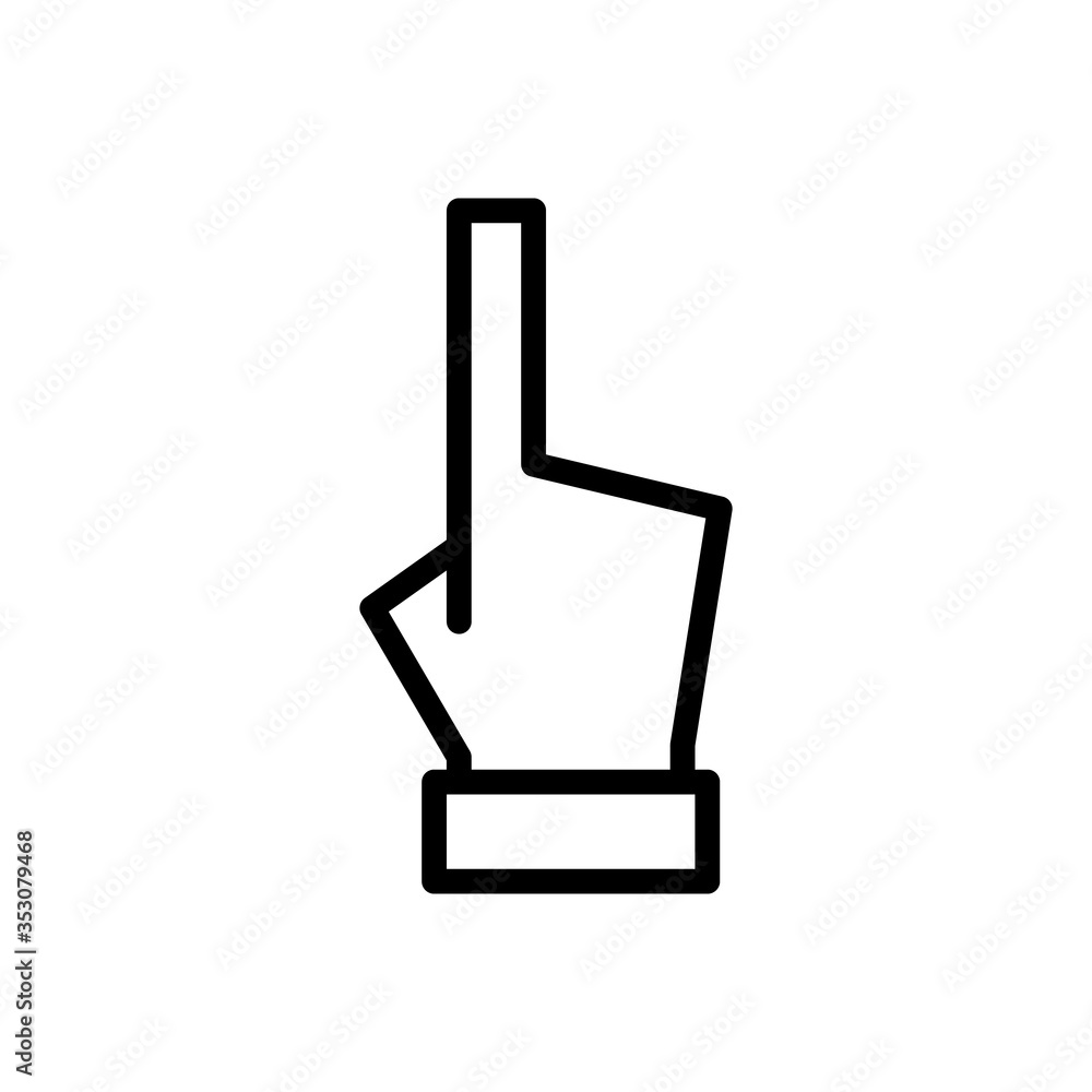 Fototapeta premium hand gesture line icon