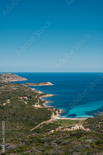 Fototapeta Naklejka Na Ścianę i Meble -  Turquoise Mediterranean at Revellata near Calvi in Corsica