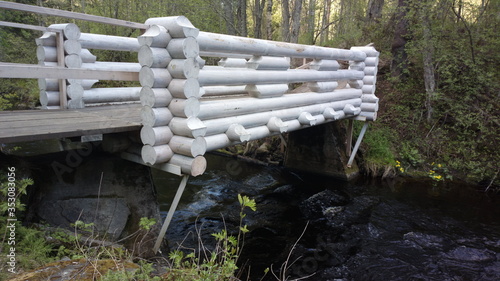 wooden bridge in the forest