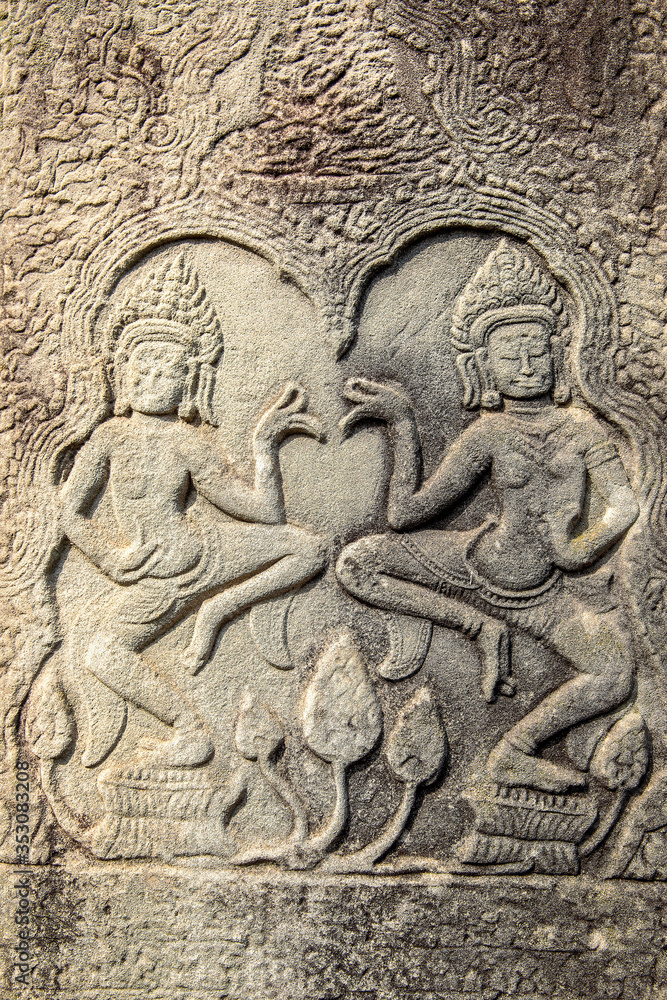 Obraz premium Apsara bayon temple, Siem Reap, Cambodia.