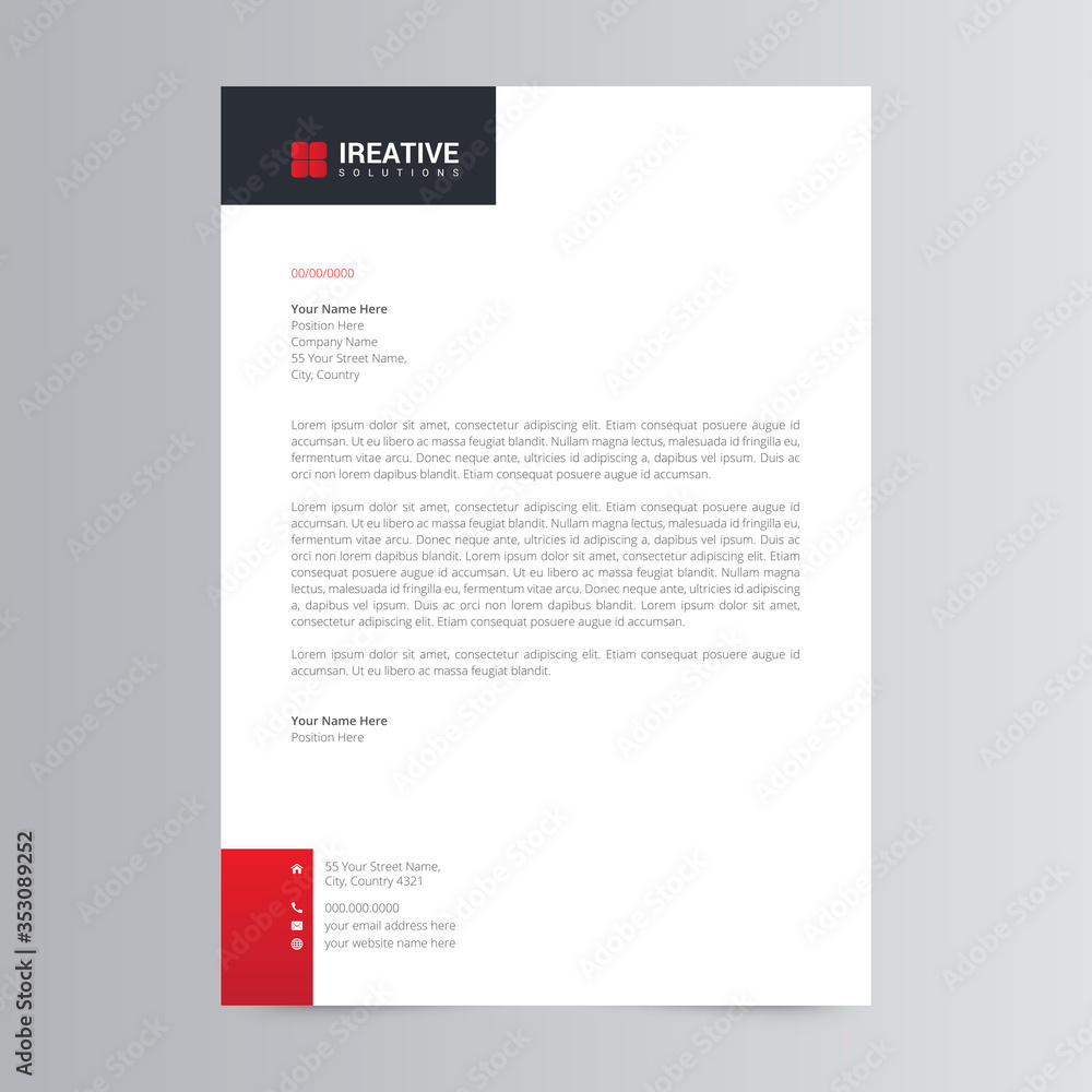 Professional And Modern Letterhead Template Design
Professional And Modern Letterhead Template Design