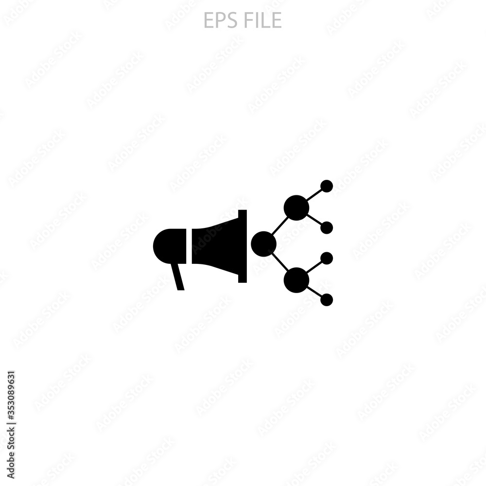Viral marketing icon. EPS vector file