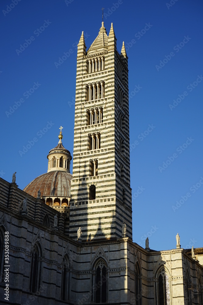 Tower Bell of the Duomo in the city of Siena, Tuscany,Italy