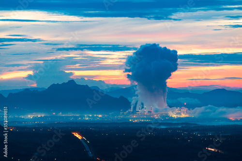 coal power plant in Lampang, Thailand.