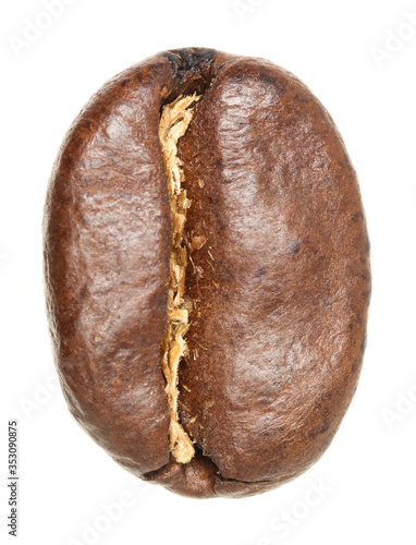 Coffee bean isolated on white background with clipping path