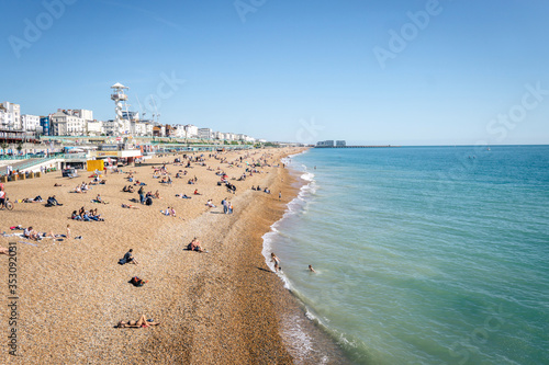 Brighton Beach on the south coast of England photo