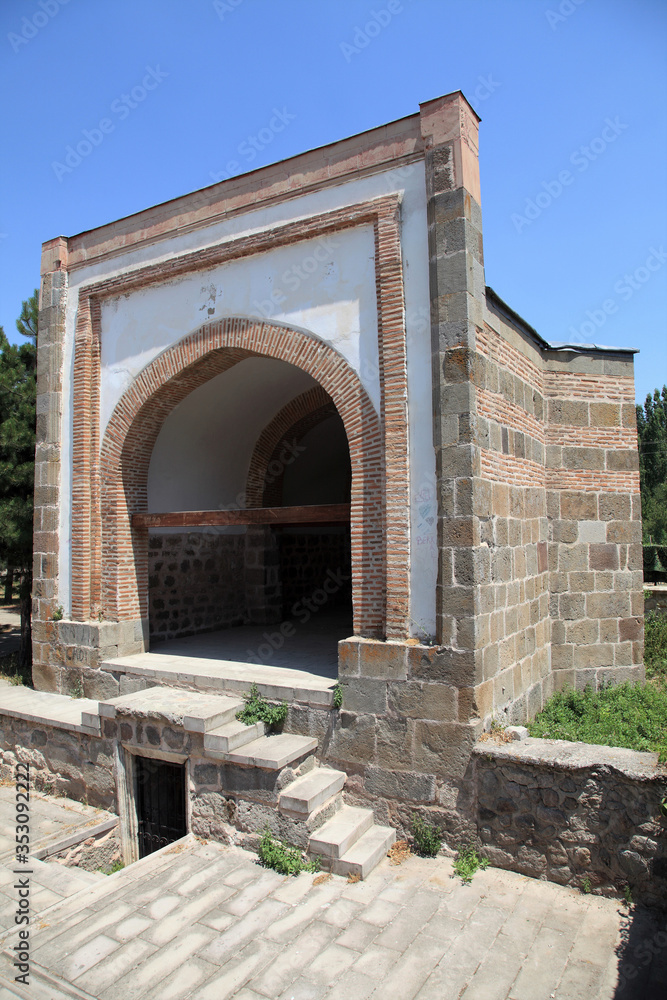 Fototapeta premium Painted Village Complex, located in the city of Afyonkarahisar Turkey. The complex was built in the Seljuk period. The mausoleum in the complex.