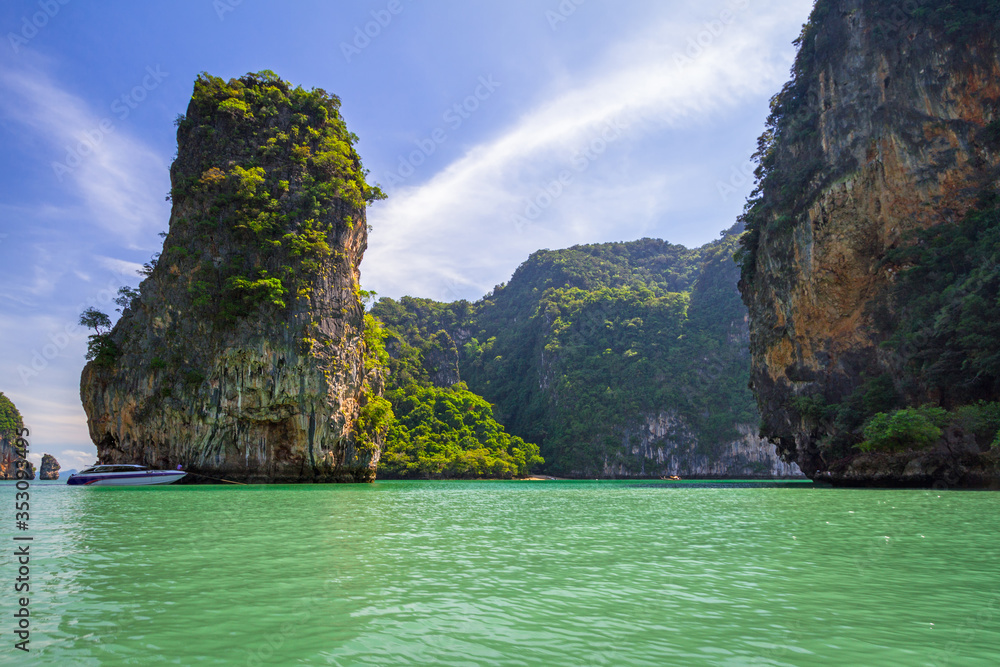 Amazing Phang Nga Bay with thousands of islands in Thailand