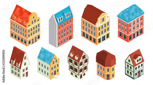 Old Town Buildings Set