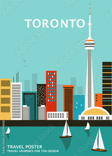 Toronto city travel background