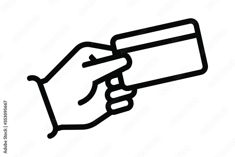 contactless card icon on white background contactless card icon on white background