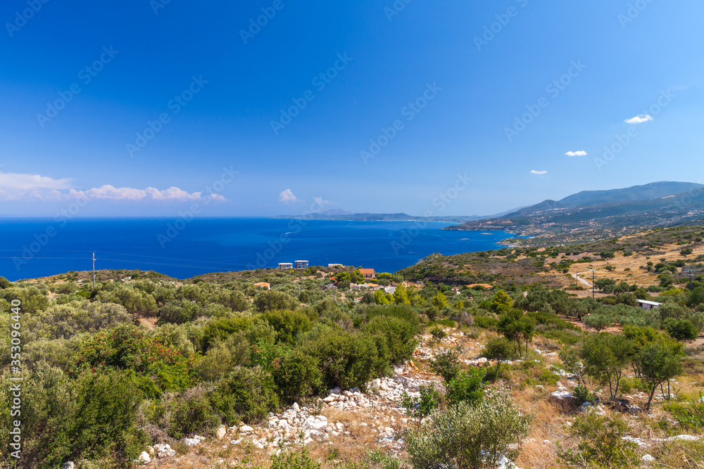 Zakynthos summer landscape, Greek island