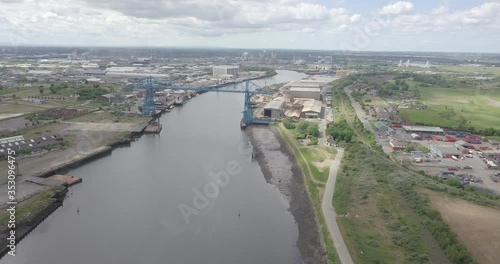 Wallpaper Mural The iconic Middlesbrough Transporter Bridge that crosses the River Tees between Stockton and Middlesbrough.
 Torontodigital.ca