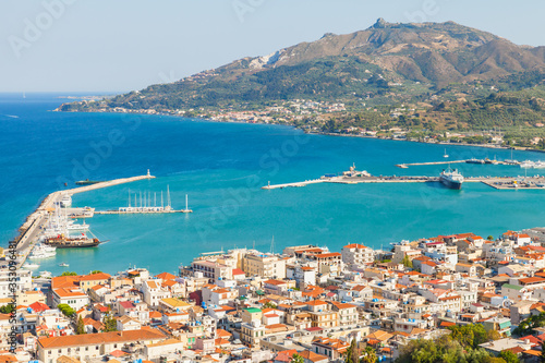 Foto Zakynthos landscape with main city port