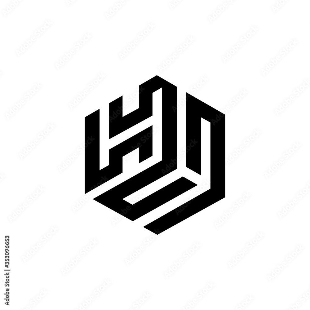 Letter HH Hexagon Logo Design Vector Letter HH Hexagon Logo Design Vector