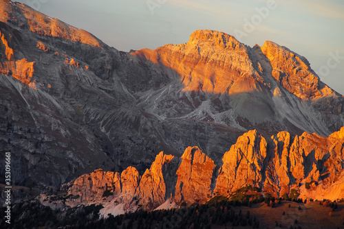 Sunset alpine landscape in the Dolomites, Italy, Europe © Rechitan Sorin
