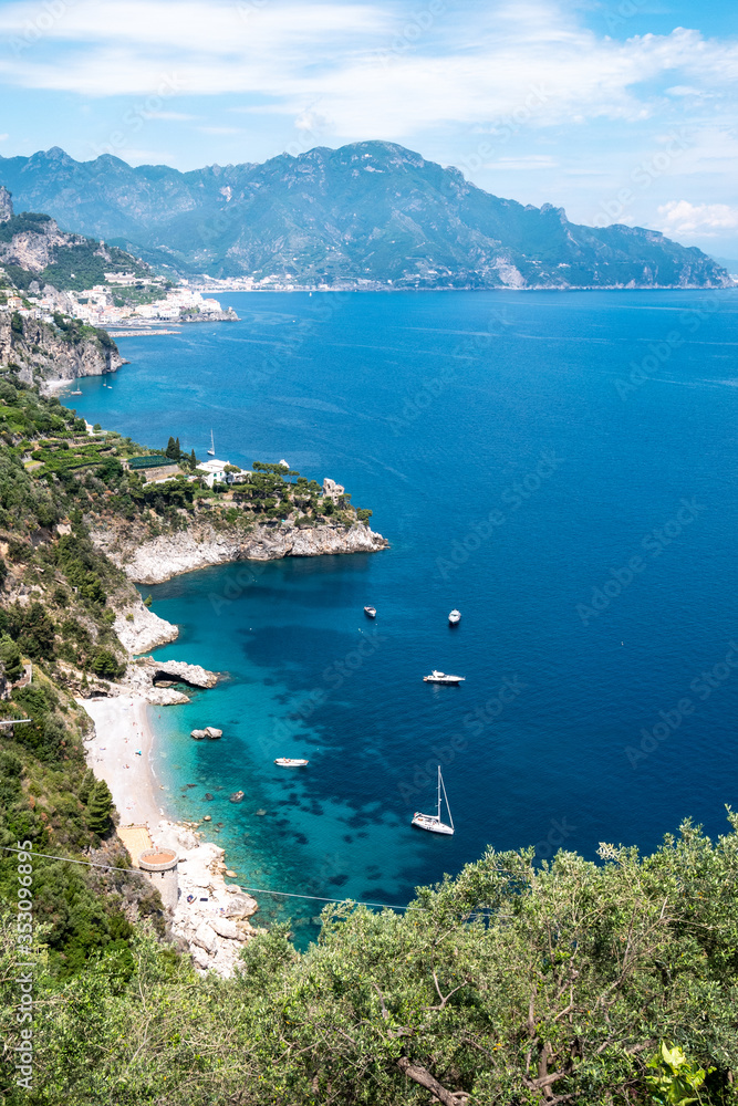 suggestive view of the Amalfi coast, Salerno, Campania, Italy