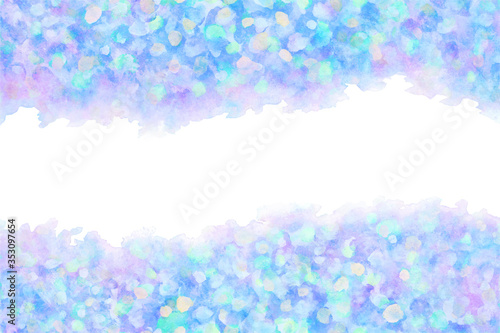 水 雨 ブルー アジサイ 水彩 背景