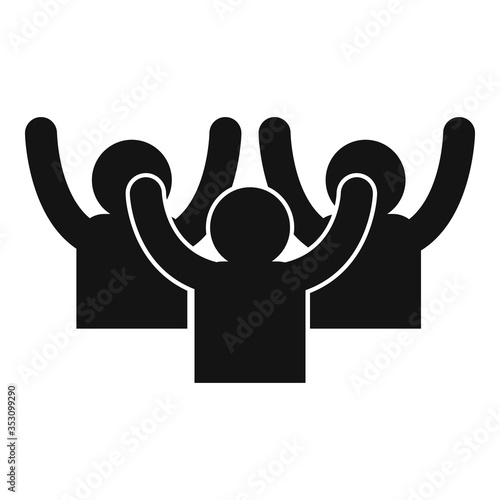 Soccer team support icon. Simple illustration of soccer team support vector icon for web design isolated on white background