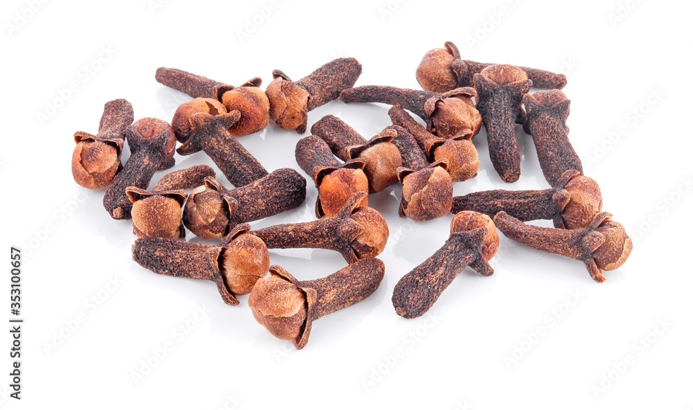 clove group on white background clove group on white background