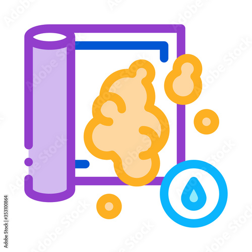 water soapy carpet cleaning icon vector. water soapy carpet cleaning sign. color symbol illustration