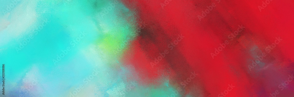 abstract colorful diagonal background with lines and firebrick, sky blue and turquoise colors. can be used as card, banner or header