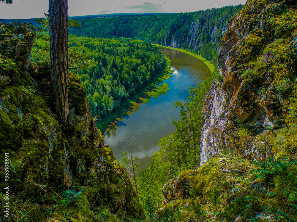 The Ural - the Chusovaya river view The Ural - the Chusovaya river view