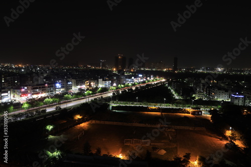 City after sunset- NOIDA