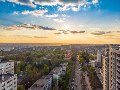 Panoramic view of Chisinau, the capital city of the Republic of Moldova © pelinoleg